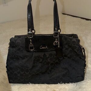 Coach Black Signature Shoulder Bag